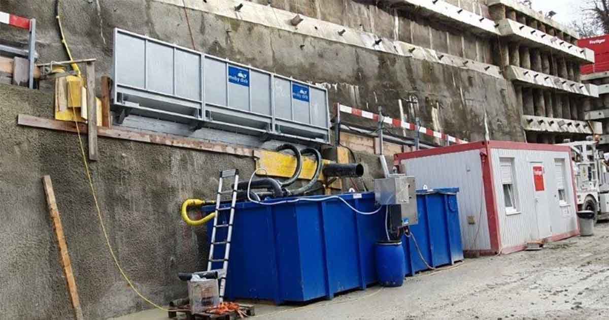 MobyDick Wheel Wash System in a slope